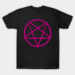 Hot Pink Satanic Pentagram | Hail Satan T-Shirt